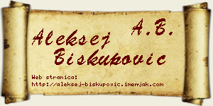 Aleksej Biskupović vizit kartica